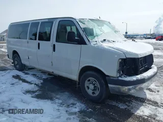 2014 Chevrolet Express Passenger LT with VIN 1GAZG1FG2E1117750, listed as a IAAI auction lot 41615013 with 270,162 mi miles and . Bid and sale history available at DreamBid. Image 1.