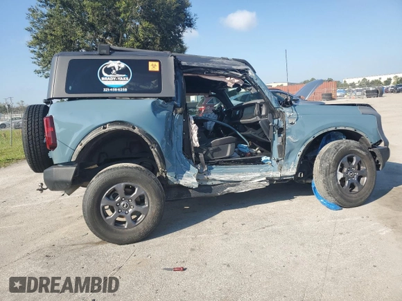 2023 Ford Bronco with VIN 1FMDE5AH3PLB14180, listed as a Copart auction lot 72261574 with 31,442 mi miles and Non Repairable. Bid and sale history available at DreamBid. Image 3.