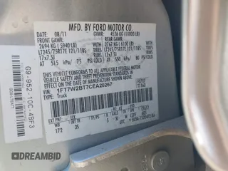 2012 Ford F-250 XL с VIN 1FT7W2BT7CEA20267, выставлен на аукционе IAAI как лот 41661604 с пробегом 235 800 миль миль и . История ставок и продаж доступна на DreamBid. Изображение 9.