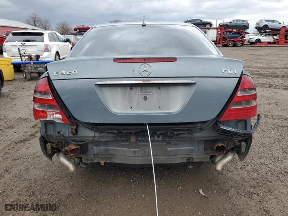 2006 Mercedes-Benz E-Class 3.2L CDI with VIN WDBUF26J26A963656, listed as a Copart auction lot 50221305 with 368,887 mi miles and Salvage Title. Bid and sale history available at carsss.com. Image 6.