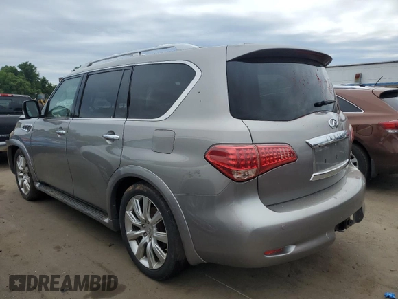 2011 Infiniti QX56 7-passenger with VIN JN8AZ2NE4B9006915, listed as a Copart auction lot 61909295 with 157,700 mi miles and Clean title. Bid and sale history available at DreamBid. Image 2.