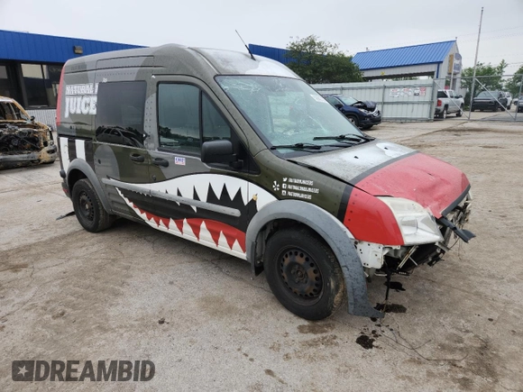 2011 Ford Transit Connect XLT with VIN NM0LS7DN9BT069791, listed as a Copart auction lot 59962725 with 228,380 mi miles and Salvage title. Bid and sale history available at DreamBid. Image 4.