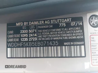 2014 Mercedes-Benz E-Class E 350 Sport with VIN WDDHF5KB5EB071435, listed as a IAAI auction lot 40458844 with 102,629 mi miles. Bid and sale history available at carsss.com. Image 9.