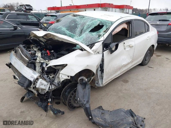 2013 Honda Civic Sdn LX with VIN 2HGFB2F57DH601377, listed as a IAAI auction lot 41226817 with 1 mi miles. Bid and sale history available at carsss.com. Image 18.