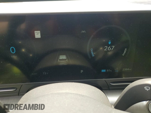 2024 Hyundai Kona SEL with VIN KM8HC3A60RU006431, listed as a Copart auction lot 67855244 with 2,384 mi miles and Salvage Title. Bid and sale history available at DreamBid. Image 9.