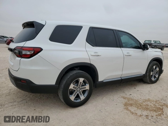 2025 Honda Pilot EX-L with VIN 5FNYG2H49SB013058, listed as a Copart auction lot 42873425 with 11,535 mi miles and Salvage Title. Bid and sale history available at carsss.com. Image 3.