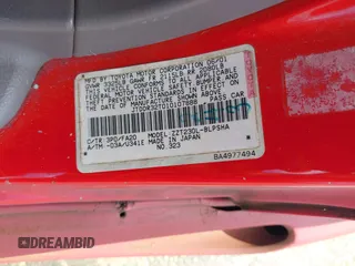 2001 Toyota Celica GT с VIN JTDDR32T010107888, выставлен на аукционе IAAI как лот 42202531 с пробегом Не указан миль и . История ставок и продаж доступна на DreamBid. Изображение 9.