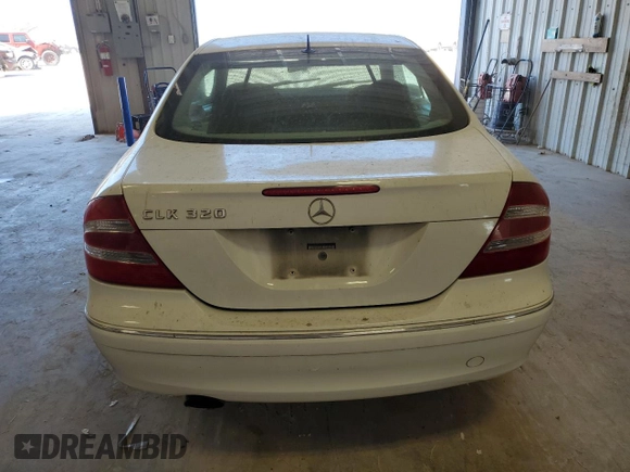 2005 Mercedes-Benz CLK 320 with VIN WDBTJ65J05F163135, listed as a Copart auction lot 75406684 with 170,089 mi miles and Salvage Title. Bid and sale history available at DreamBid. Image 6.