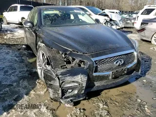 2017 Infiniti Q50 2.0t Premium with VIN JN1CV7AR6HM680577, listed as a Copart auction lot 88735105 with 48,805 mi miles and Salvage Title. Bid and sale history available at carsss.com. Image 11.