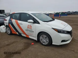 2023 Nissan LEAF S with VIN 1N4AZ1BV7PC556149, listed as a Copart auction lot 54607865 with 5,327 mi miles and Salvage Title. Bid and sale history available at DreamBid. Image 4.