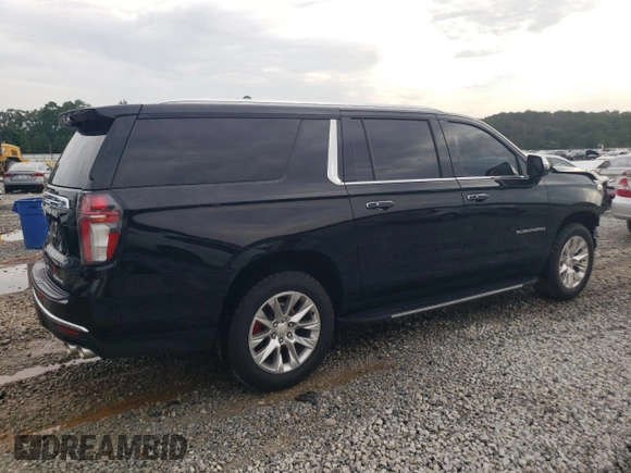 2022 Chevrolet Suburban Premier with VIN 1GNSCFKD0NR177371, listed as a Copart auction lot 65184644 with 48,882 mi miles and Salvage title. Bid and sale history available at DreamBid. Image 3.