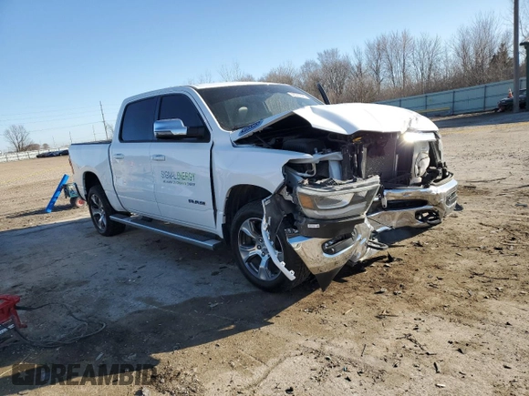 2023 Ram 1500 Laramie with VIN 1C6SRFJT3PN512320, listed as a Copart auction lot 48335525 with 24,075 mi miles and Salvage title. Bid and sale history available at DreamBid. Image 4.