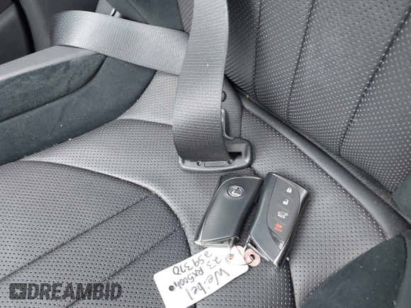 2023 Lexus RX 500h F Sport Performance with VIN 2T2BCMEA8PC001532, listed as a IAAI auction lot 42674608 with 22,051 mi miles and . Bid and sale history available at DreamBid. Image 11.