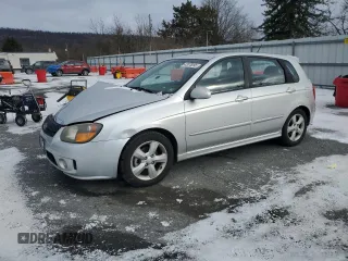 2008 Kia Spectra with VIN KNAFE162285019140, listed as a Copart auction lot 45978295 with 147,588 mi miles and Salvage Title. Bid and sale history available at carsss.com. Image 1.