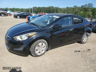2016 Hyundai Elantra SE with VIN KMHDH4AE0GU647038, listed as a Copart auction lot 51534295 with 0 mi miles and Salvage Title. Bid and sale history available at carsss.com. Image 1.
