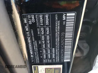 2012 Mercedes-Benz M 550 с VIN 4JGDA7DB1CA052170, выставлен на аукционе Copart как лот 41739155 с пробегом 103 601 миль миль и Списание • Salvage title. История ставок и продаж доступна на DreamBid. Изображение 15.