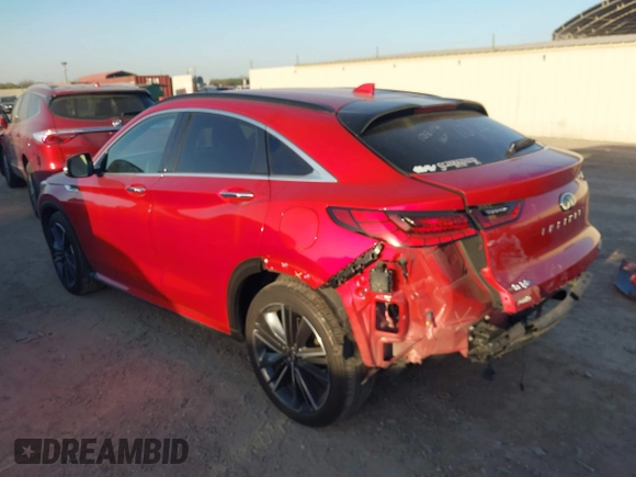 2023 Infiniti QX55 Essential with VIN 3PCAJ5KR1PF109377, listed as a IAAI auction lot 41172660 with 32,695 mi miles and . Bid and sale history available at DreamBid. Image 3.