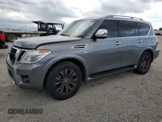 2017 Nissan Armada Platinum z VIN JN8AY2NE7H9700400, wystawiony jako Copart lot #55494365 z przebiegiem 152 808 mil mil oraz Szkoda całkowita • Salvage title. Historia ofert i sprzedaży dostępna na DreamBid. Obrazek 1.