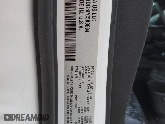 2023 Dodge Durango GT Plus with VIN 1C4RDHDG6PC589694, listed as a Copart auction lot 43172035 with 29,930 mi miles and Salvage title. Bid and sale history available at DreamBid. Image 15.