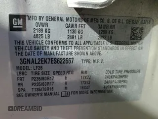 2014 Chevrolet Captiva Sport LS with VIN 3GNAL2EK7ES622667, listed as a Copart auction lot 83084764 with 135,423 mi miles and Salvage Title. Bid and sale history available at carsss.com. Image 15.