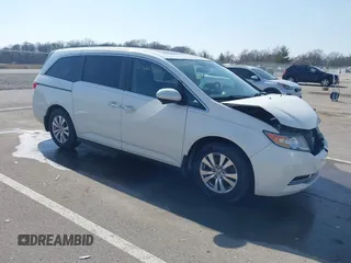 2014 Honda Odyssey EX-L z VIN 5FNRL5H63EB029263, wystawiony jako IAAI lot #41768596 z przebiegiem 186 707 mil mil oraz . Historia ofert i sprzedaży dostępna na DreamBid. Obrazek 1.