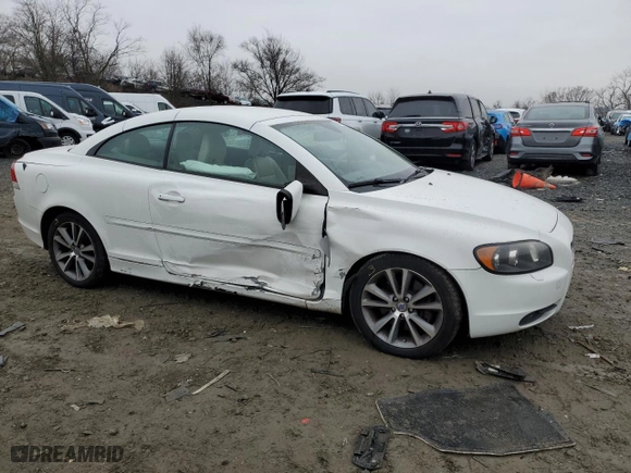 2010 Volvo C70 with VIN YV1672MC4AJ091740, listed as a Copart auction lot 42614965 with 156,145 mi miles and Salvage Title. Bid and sale history available at carsss.com. Image 4.