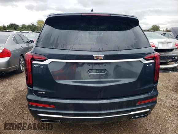 2021 Cadillac XT6 Premium Luxury with VIN 1GYKPDRS0MZ234814, listed as a Copart auction lot 69219154 with 25,493 mi miles and Salvage Title. Bid and sale history available at carsss.com. Image 6.