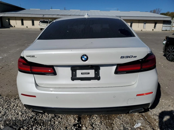 2021 BMW 5 Series 530e with VIN WBA13AG08MCF72963, listed as a Copart auction lot 77743654 with Not Provided miles and Non Repairable. Bid and sale history available at carsss.com. Image 6.