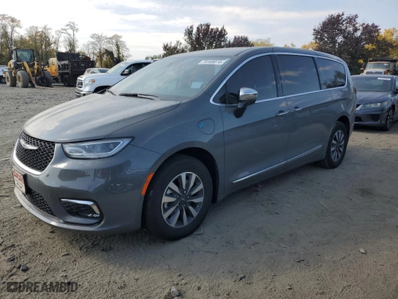 2023 Chrysler Pacifica Hybrid Limited with VIN 2C4RC1S70PR503378, listed as a Copart auction lot 78168074 with 23,160 mi miles and Salvage Title. Bid and sale history available at carsss.com. Image 1.