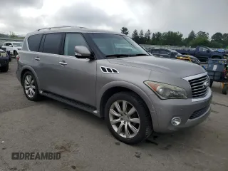 2012 Infiniti QX56 8-passenger with VIN JN8AZ2NC2C9317632, listed as a Copart auction lot 65179675 with 166,857 mi miles and Clean title. Bid and sale history available at DreamBid. Image 4.