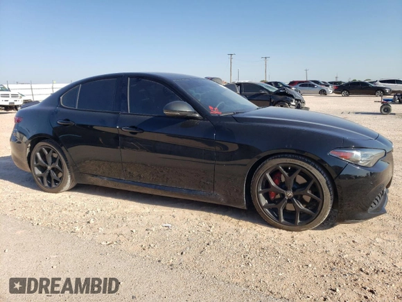 2019 Alfa Romeo Giulia Ti Sport with VIN ZARFAMBNXK7618191, listed as a Copart auction lot 62888044 with 49,506 mi miles and Clean Title. Bid and sale history available at carsss.com. Image 4.