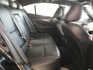 2018 Infiniti Q50 Red Sport 400 with VIN JN1FV7AR8JM480707, listed as a Copart auction lot 48169945 with 98,449 mi miles and Salvage Title. Bid and sale history available at DreamBid. Image 10.