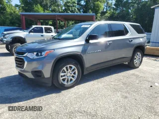 2020 Chevrolet Traverse LS with VIN 1GNERFKW1LJ158420, listed as a Copart auction lot 66023865 with 76,839 mi miles and Salvage title. Bid and sale history available at DreamBid. Image 1.