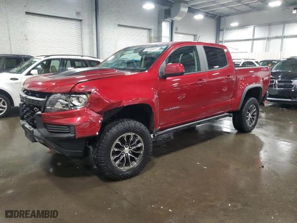 2021 Chevrolet Colorado 4WD ZR2 with VIN 1GCGTEEN7M1111894, listed as a Copart auction lot 85169404 with 56,965 mi miles and Salvage Title. Bid and sale history available at carsss.com. Image 1.