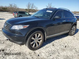 2007 Infiniti FX35 with VIN JNRAS08W17X203410, listed as a Copart auction lot 45513645 with 165,118 mi miles and Salvage Title. Bid and sale history available at carsss.com. Image 1.