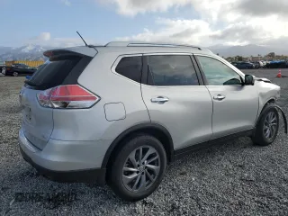 2016 Nissan Rogue SL with VIN 5N1AT2MT0GC744715, listed as a Copart auction lot 51742325 with 52,052 mi miles and Salvage Title. Bid and sale history available at carsss.com. Image 3.