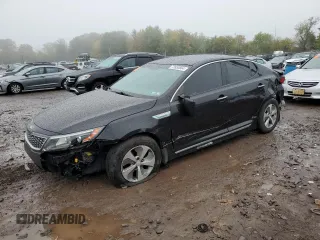 2015 Kia Optima Hybrid with VIN KNAGM4AD0F5082638, listed as a Copart auction lot 72855864 with 0 mi miles and Salvage Title. Bid and sale history available at carsss.com. Image 1.