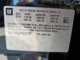 2015 Chevrolet Impala LT z VIN 2G1115SL2F9227395, wystawiony jako Copart lot #61340475 z przebiegiem 200 357 mil mil oraz Czysty tytuł • Clean title. Historia ofert i sprzedaży dostępna na DreamBid. Obrazek 12.