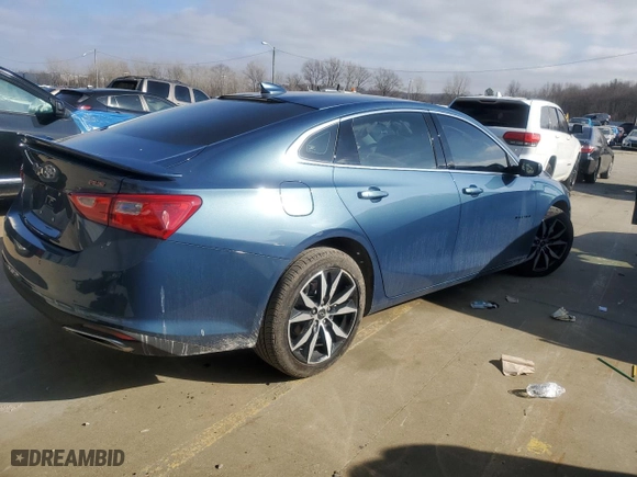 2024 Chevrolet Malibu RS with VIN 1G1ZG5ST5RF196818, listed as a Copart auction lot 43621925 with 10,954 mi miles and Salvage Title. Bid and sale history available at carsss.com. Image 3.