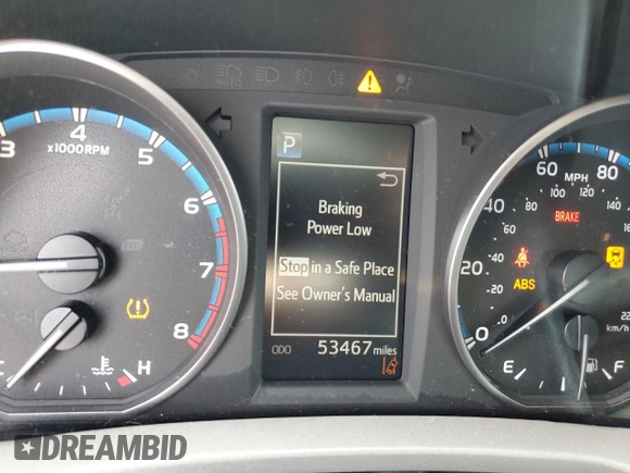 2018 Toyota RAV4 LE with VIN 2T3BFREVXJW741009, listed as a Copart auction lot 46268685 with 53,467 mi miles and Salvage Title. Bid and sale history available at DreamBid. Image 9.