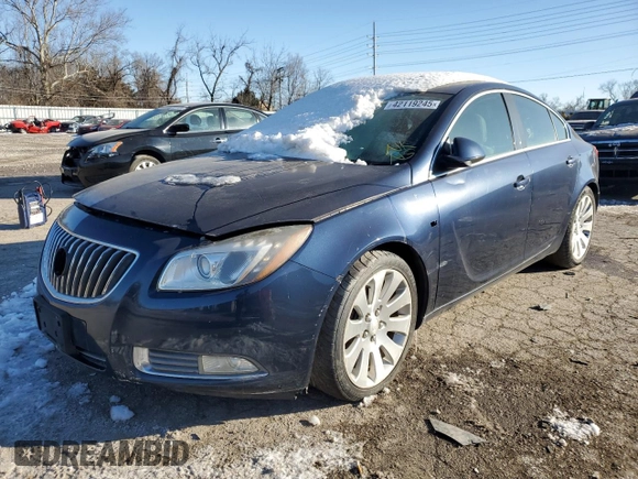 2011 Buick Regal CXL Turbo TO7 with VIN W04G15GV5B1044223, listed as a Copart auction lot 42119245 with 70,338 mi miles and Non Repairable. Bid and sale history available at carsss.com. Image 1.