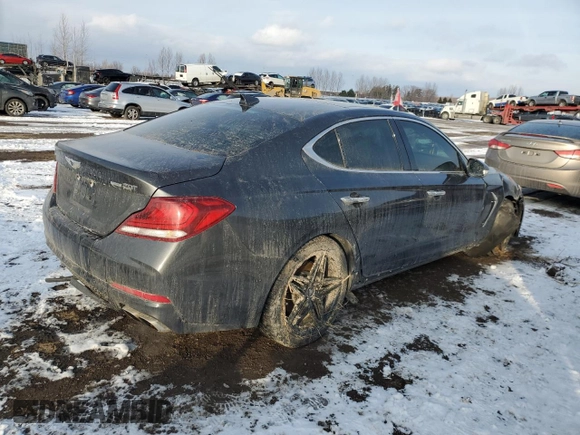 2020 Genesis G70 2.0T Sport with VIN KMTG24LA4LU049107, listed as a Copart auction lot 86111044 with 128,379 mi miles and Salvage Title. Bid and sale history available at carsss.com. Image 3.
