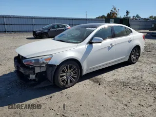 2014 Kia Cadenza Premium with VIN KNALN4D75E5128822, listed as a Copart auction lot 75172014 with 156,736 mi miles and Salvage Title. Bid and sale history available at carsss.com. Image 1.