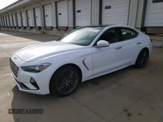 2019 Genesis G70 3.3T Advanced with VIN KMTG74LE1KU030470, listed as a Copart auction lot 50328775 with 27,312 mi miles and Salvage Title. Bid and sale history available at carsss.com. Image 1.