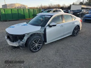 2022 Honda Civic Sedan Touring with VIN 2HGFE1F96NH301464, listed as a Copart auction lot 88975525 with 66,689 mi miles and Salvage Title. Bid and sale history available at carsss.com. Image 1.