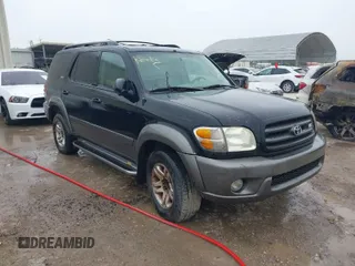 2003 Toyota Sequoia SR5 with VIN 5TDZT34A63S153440, listed as a IAAI auction lot 41928838 with 263,995 mi miles. Bid and sale history available at carsss.com. Image 1.