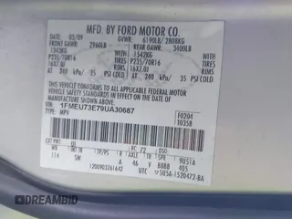2009 Ford Explorer XLT с VIN 1FMEU73E79UA30687, выставлен на аукционе IAAI как лот 42710779 с пробегом 178 505 миль миль и . История ставок и продаж доступна на DreamBid. Изображение 9.