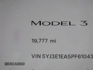 2023 Tesla Model 3 with VIN 5YJ3E1EA5PF610431, listed as a IAAI auction lot 42087181 with 19,777 mi miles and . Bid and sale history available at carsss.com. Image 15.