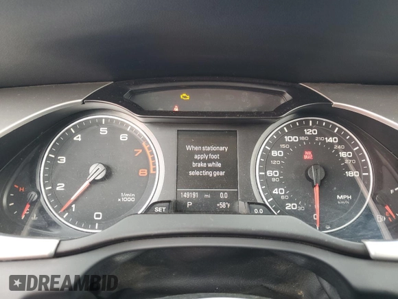 2012 Audi A4 2.0T Premium Plus with VIN WAUEFAFLXCA118595, listed as a Copart auction lot 86212394 with 149,191 mi miles and Salvage Title. Bid and sale history available at carsss.com. Image 9.