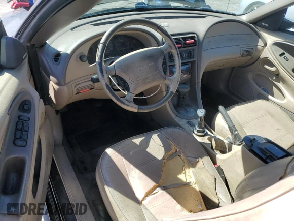 2003 Ford Mustang Deluxe with VIN 1FAFP44423F401048, listed as a Copart auction lot 49631185 with 177,399 mi miles and Clean title. Bid and sale history available at DreamBid. Image 8.
